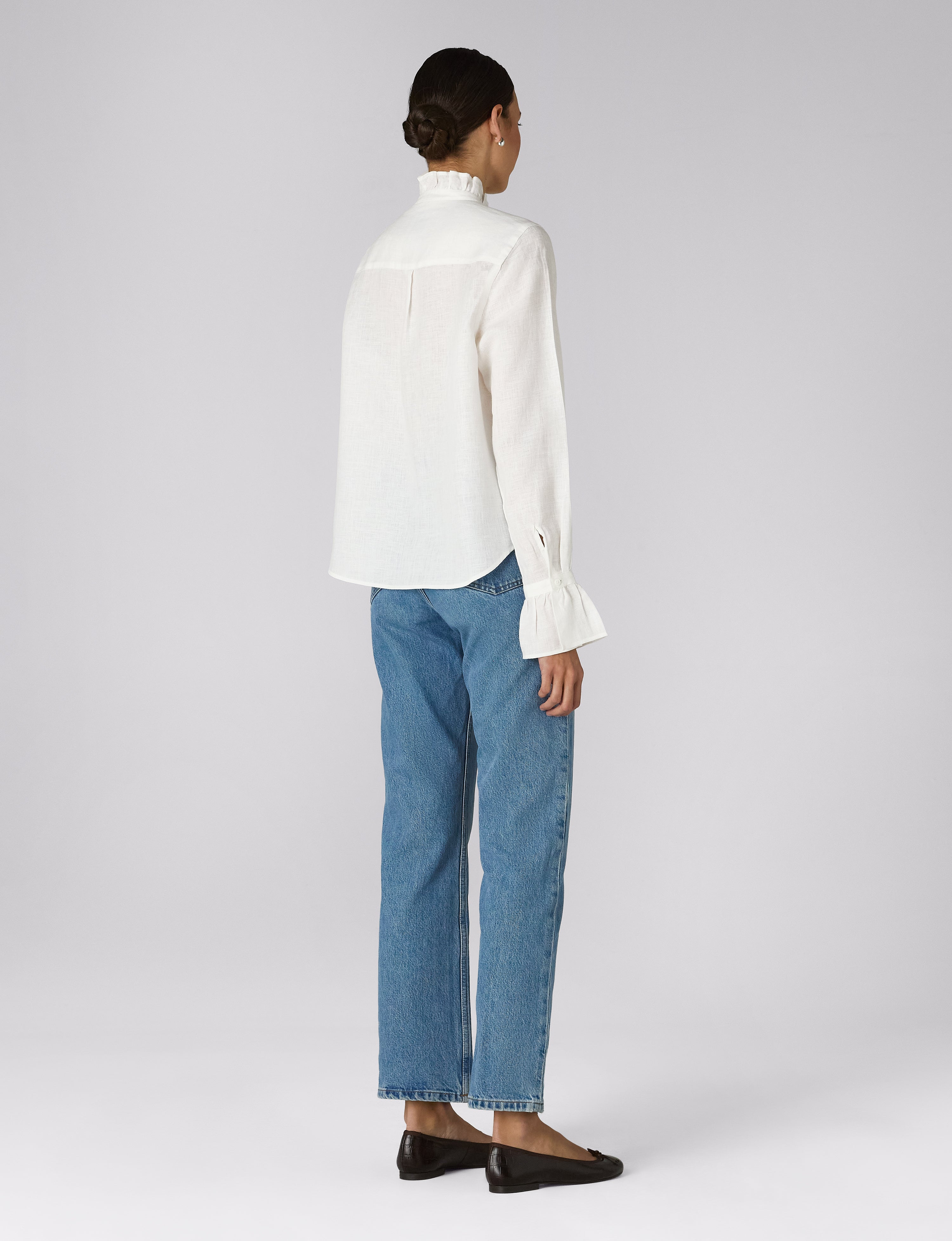 Kew Blouse: Linen, White