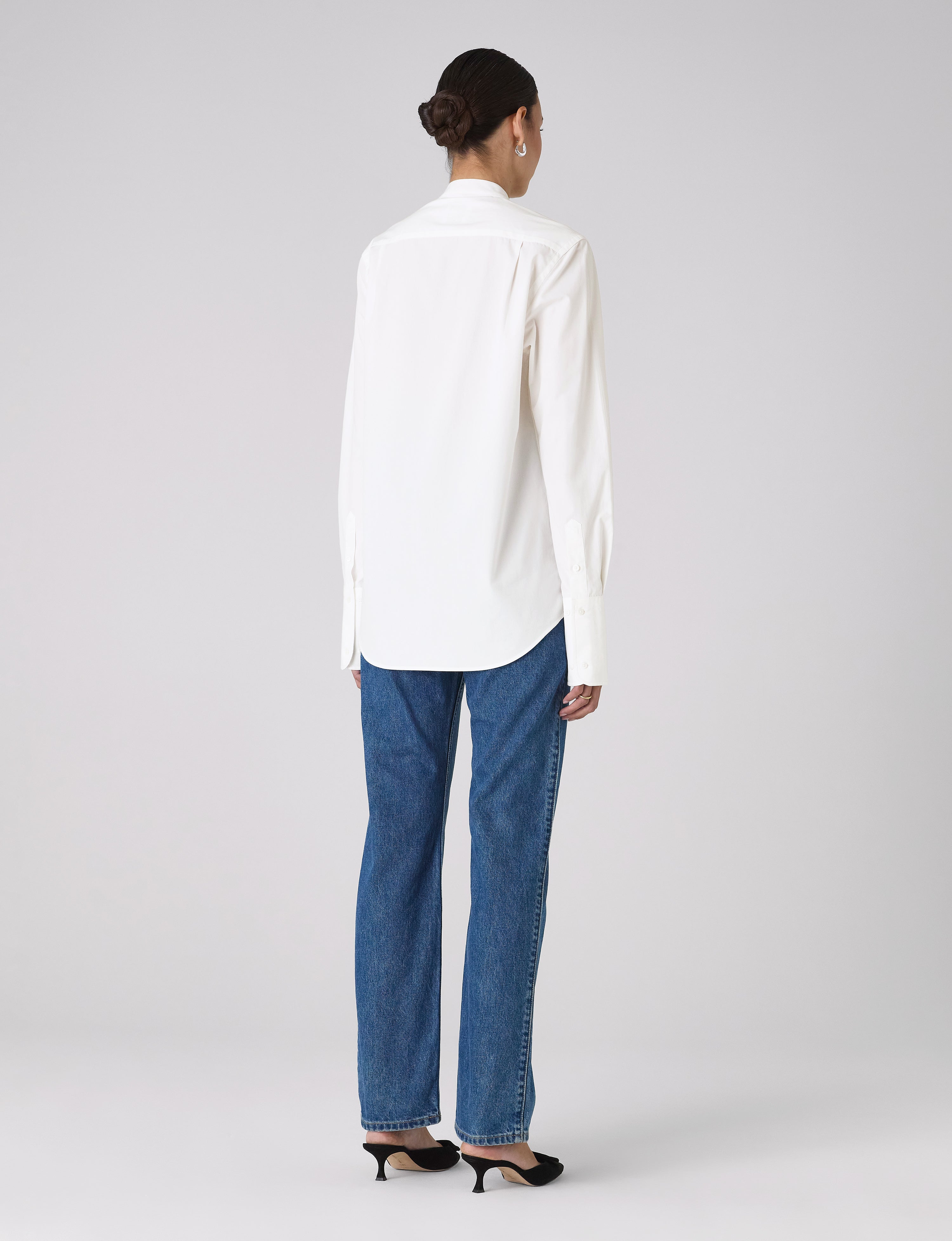 The Boyfriend Bow Tie: Fine Poplin, White