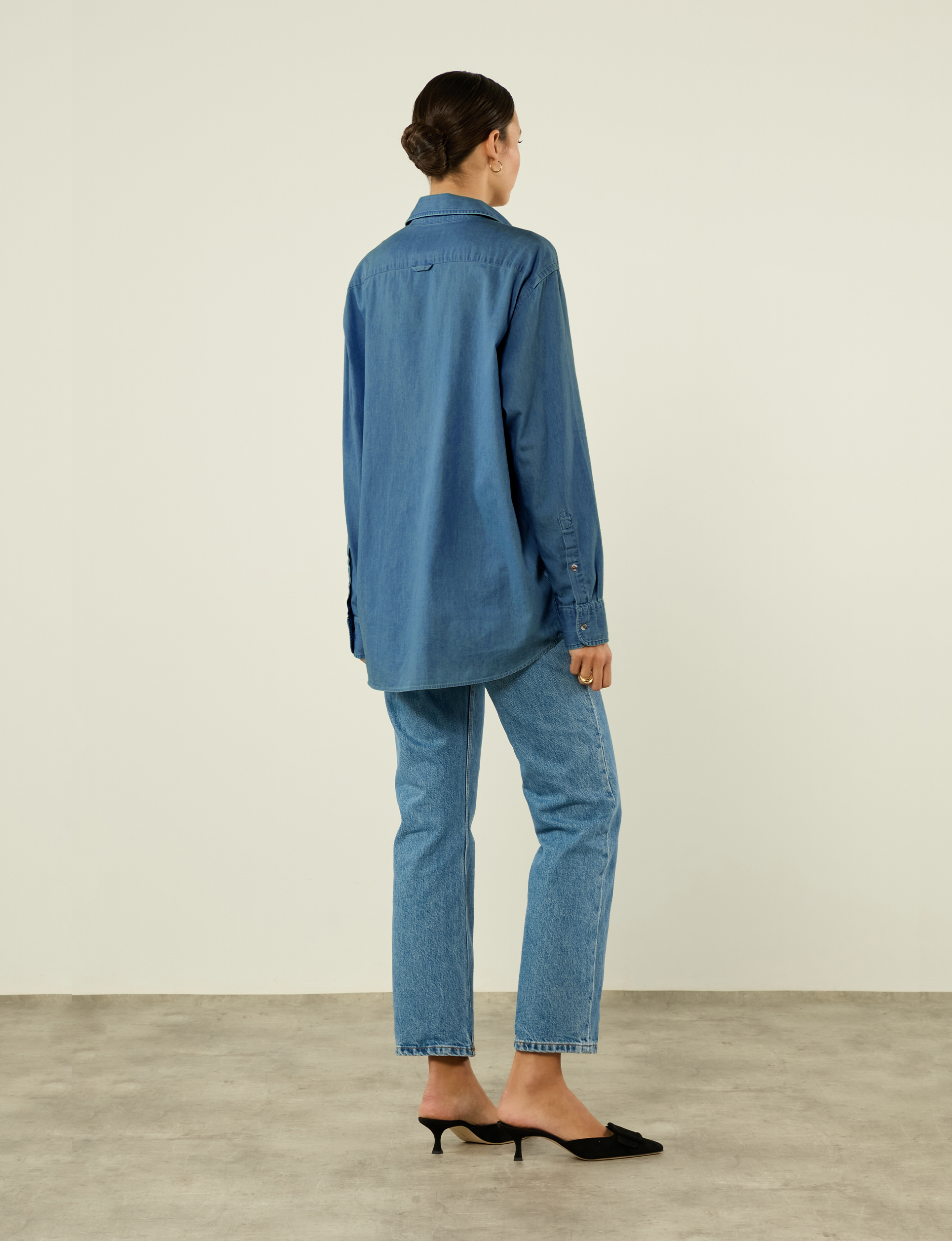 The Oversized: Chambray, Blue