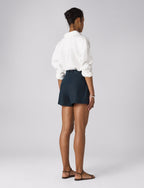 Penn Tailored Short: Linen, Navy