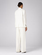 Hutton Blazer: Linen, Ivory