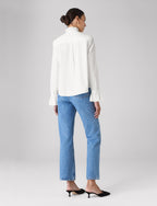 Kew Blouse: Fine Poplin, White