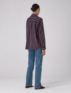 The Weekend: TENCEL™ Lyocell, Navy Blue and Red Stripe
