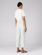 Regent Cigarette Trouser: Linen, Plum Print