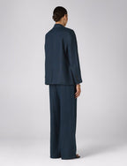 Hutton Blazer: Linen, Navy Blue