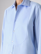 The Dress Shirt Curved Bib: Poplin, Sky Blue