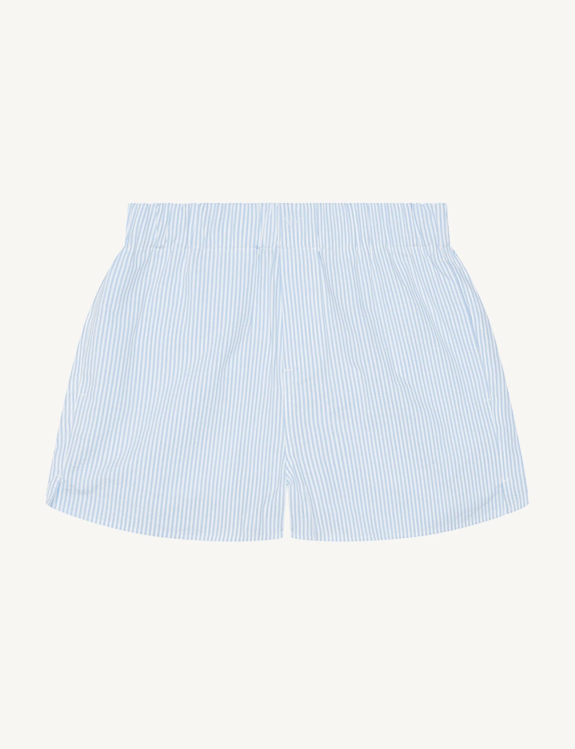 The Set: Seersucker Rain Blue Stripe Shirt & Boxer